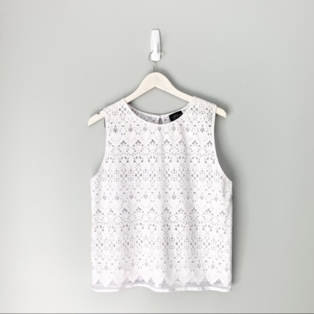 Topshop Maternity White Tank Top Size 8